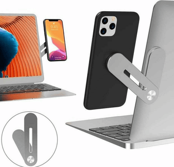 Aluminium Laptop Phone Bracket™| Den mest funktionelle telefonholder til din bærbare computer!